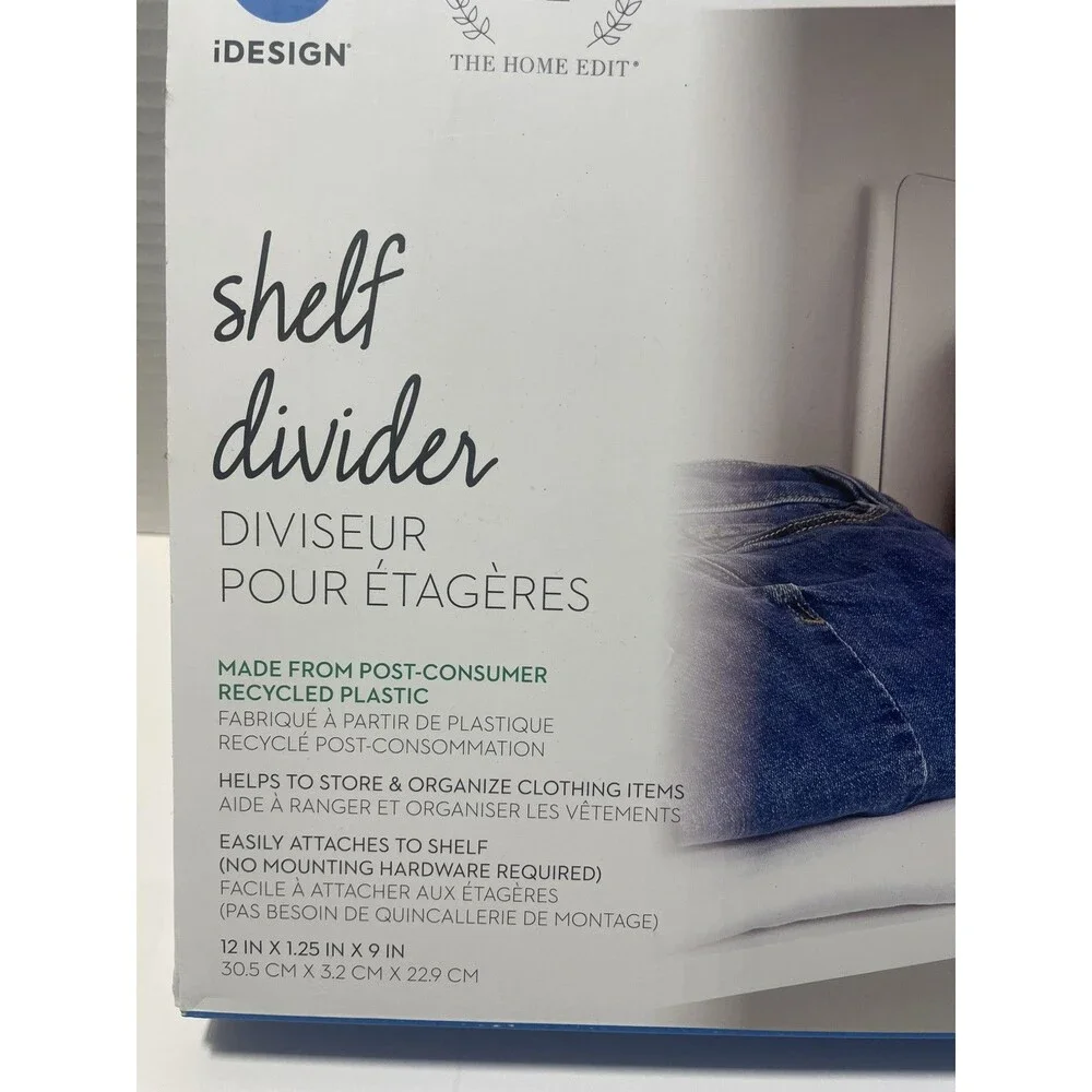 The Home Edit Shelf Divider Helps Store & Organize Clothing, Bags, Shoes Clear